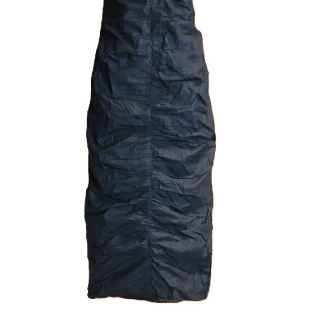 NEW RHODE TESSA RUCHED BLACK POPLIN MIDI DRESS SIZE 4 - Picture 5 of 12